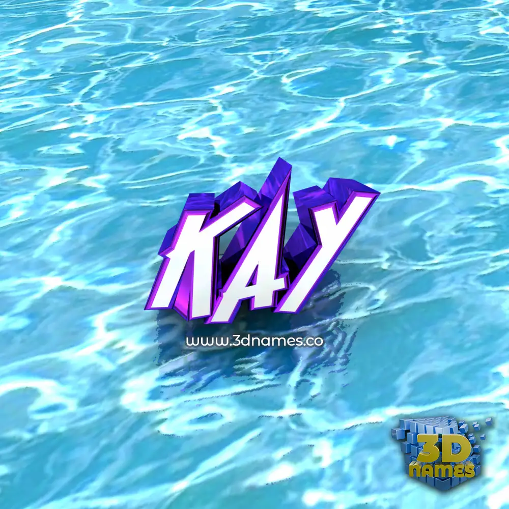 kay in Water style - 3D name wallpaper