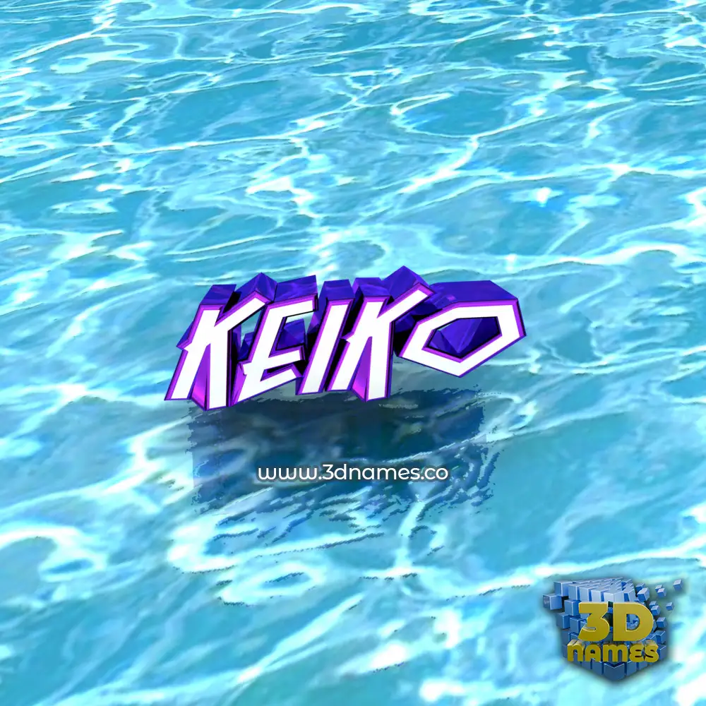 keiko in Water style - 3D name wallpaper