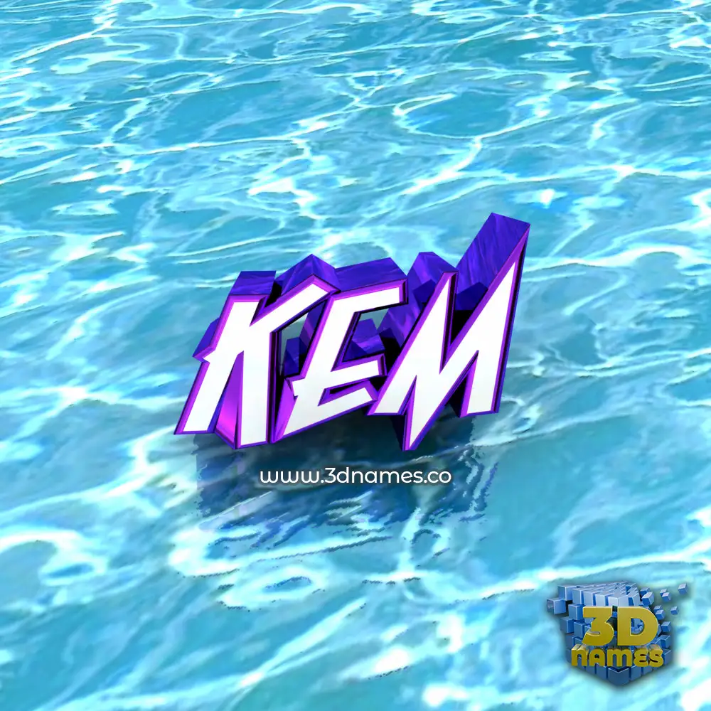 kem in Water style - 3D name wallpaper