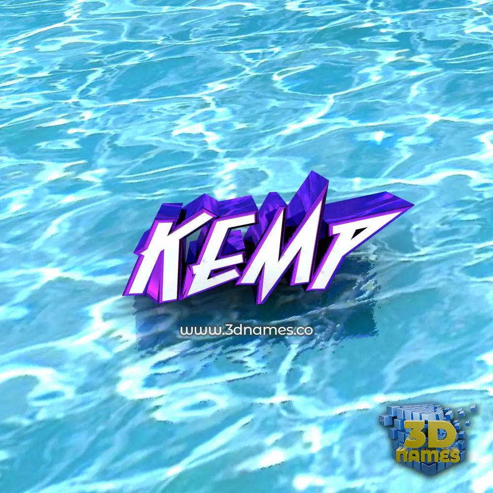 kemp in Water style - 3D name wallpaper