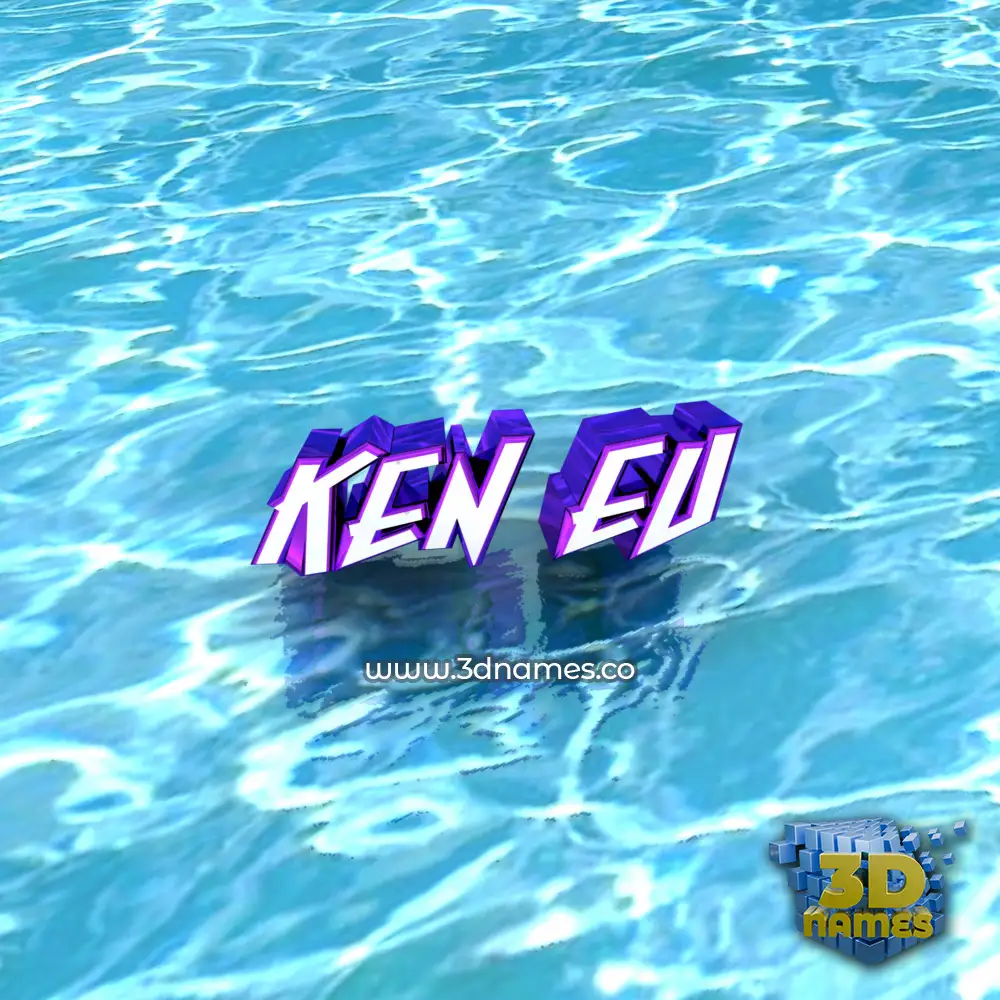 ken eu in Water style - 3D name wallpaper