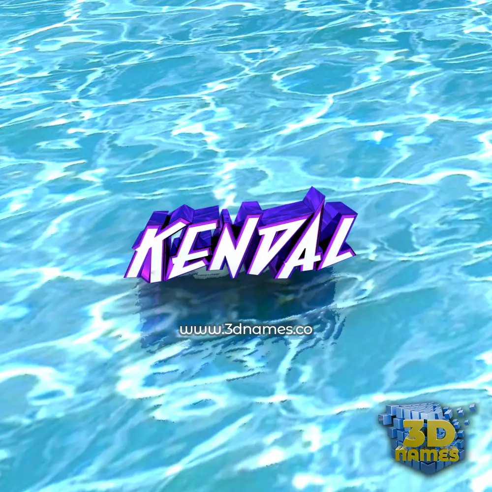 kendal in Water style - 3D name wallpaper