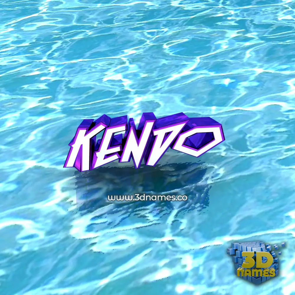 kendo in Water style - 3D name wallpaper