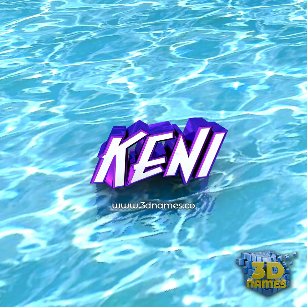 keni in Water style - 3D name wallpaper
