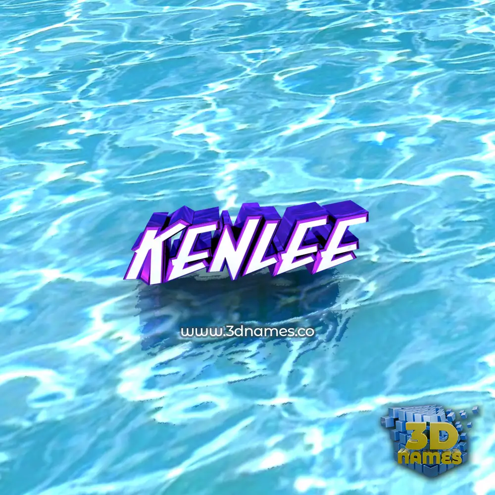 kenlee in Water style - 3D name wallpaper