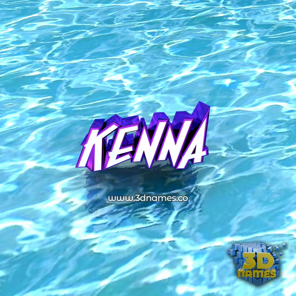 kenna in Water style - 3D name wallpaper