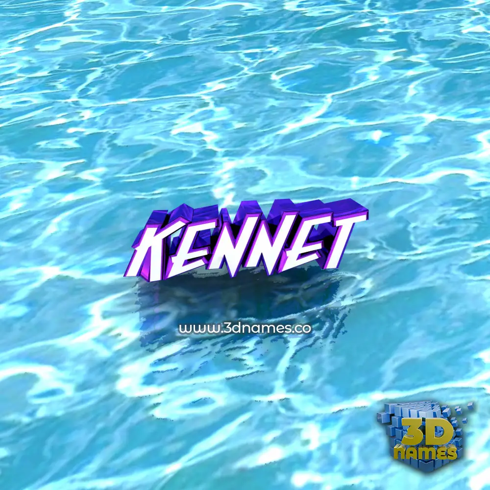kennet in Water style - 3D name wallpaper