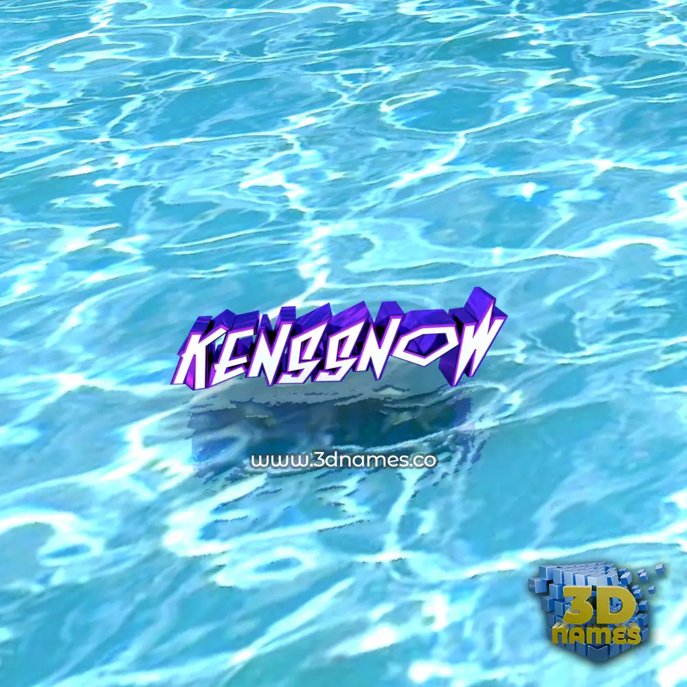 kenssnow in Water style - 3D name wallpaper