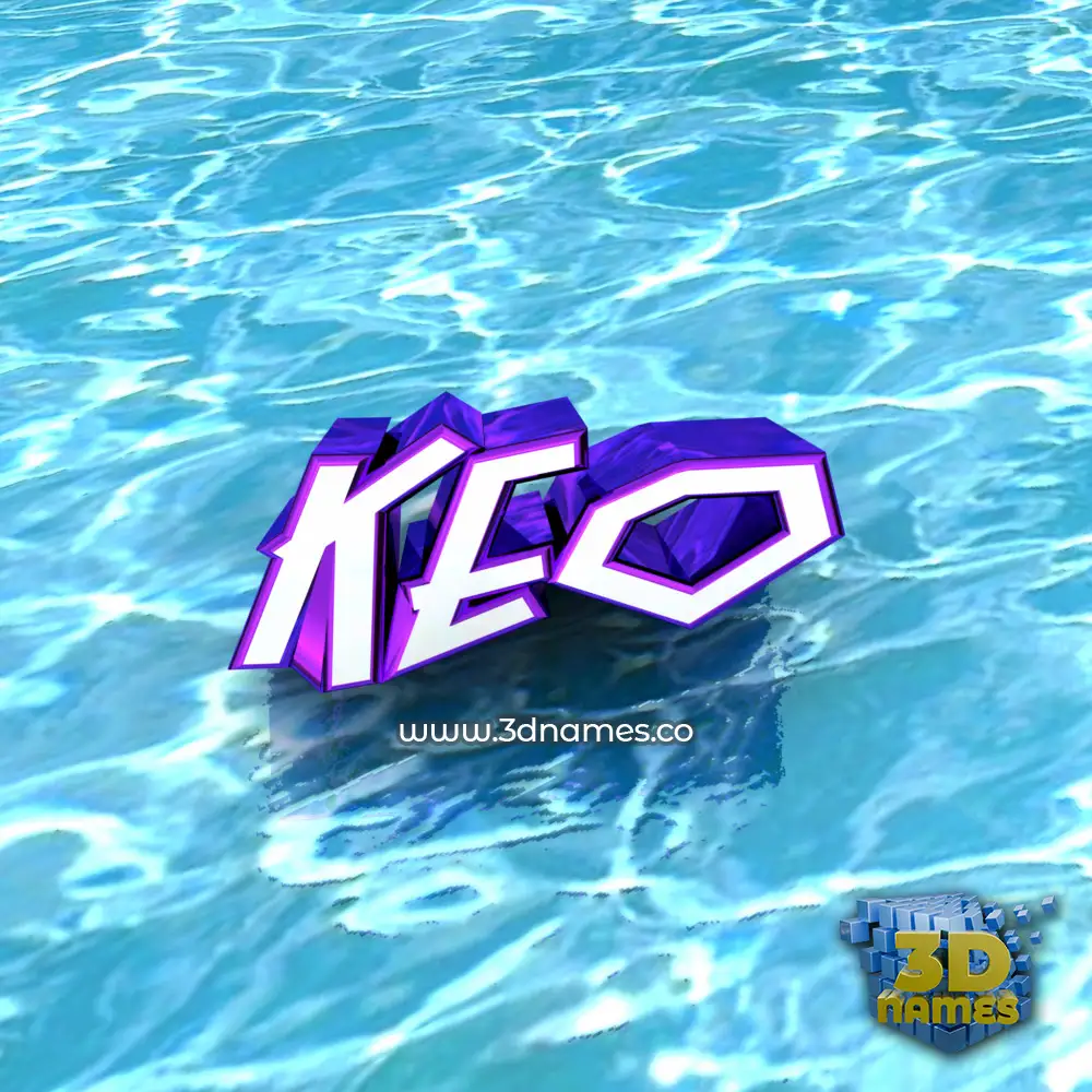 keo in Water style - 3D name wallpaper