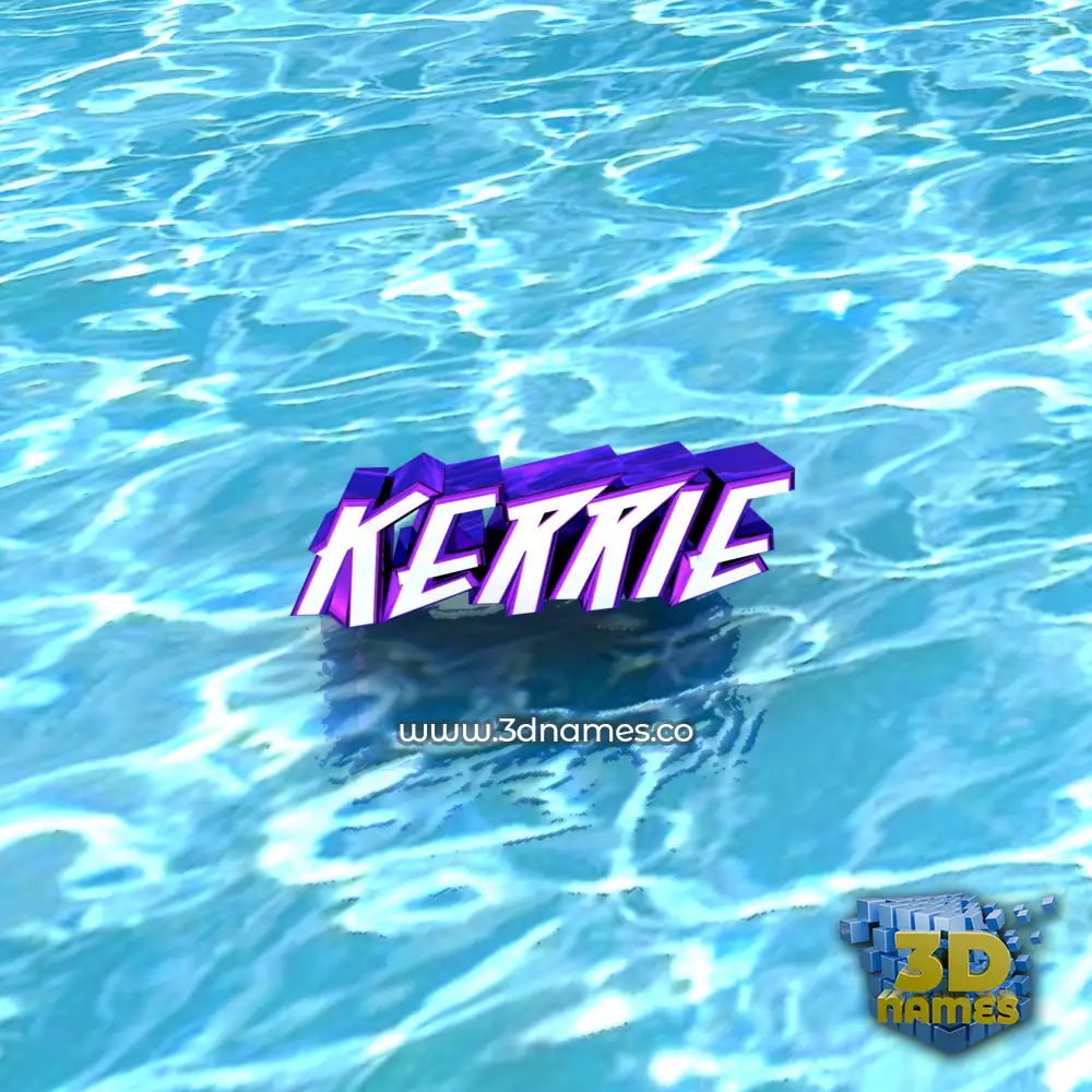 kerrie in Water style - 3D name wallpaper