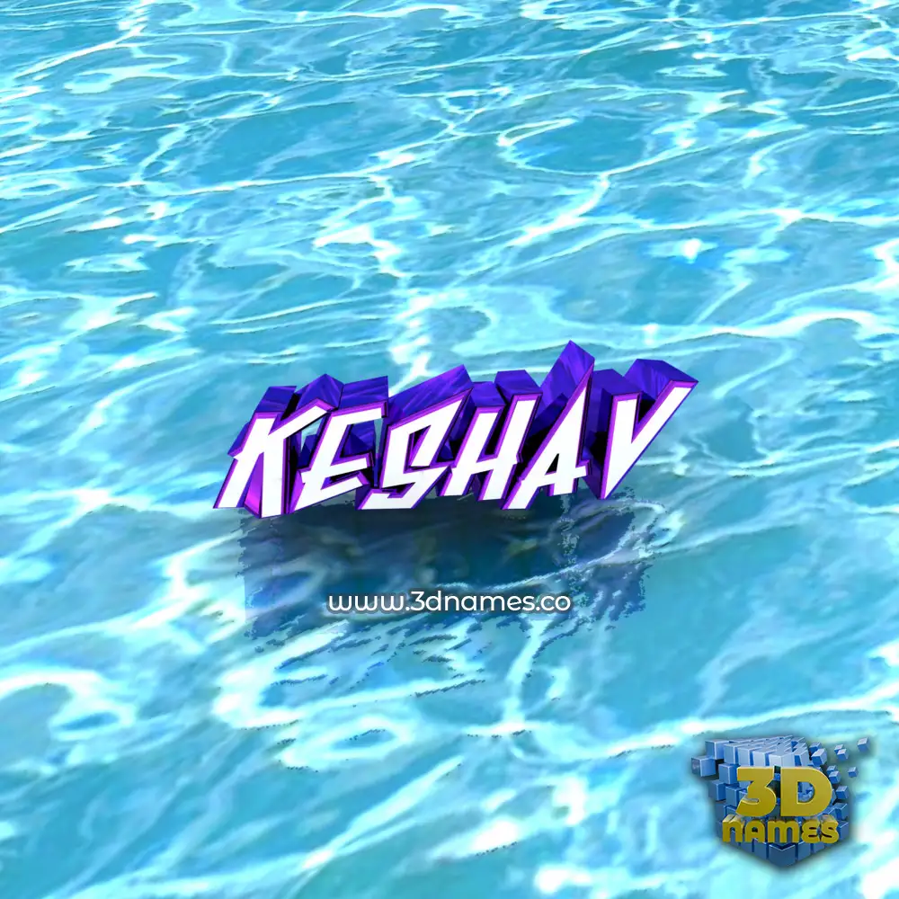 keshav in Water style - 3D name wallpaper
