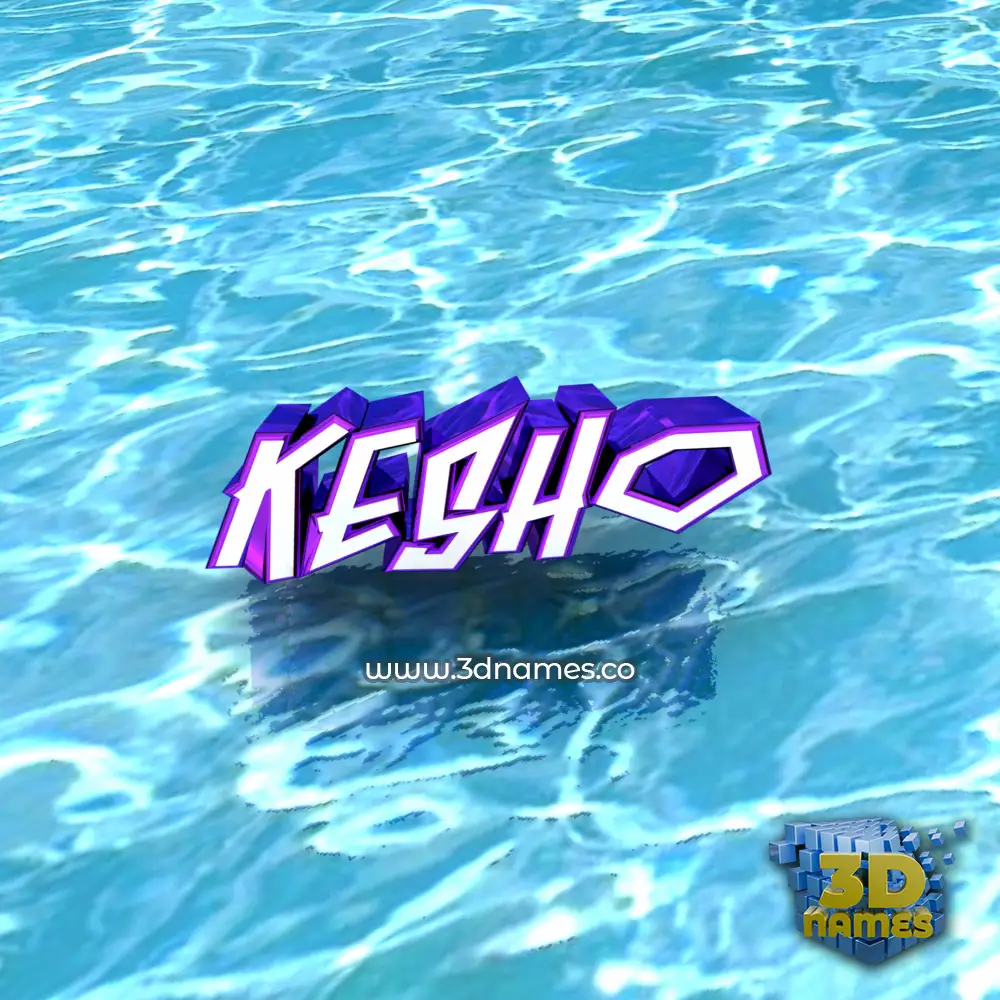 kesho in Water style - 3D name wallpaper
