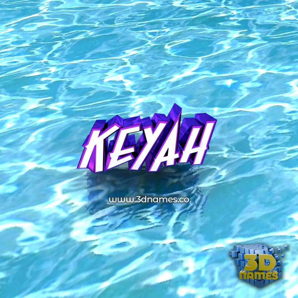 keyah in Water style - 3D name wallpaper