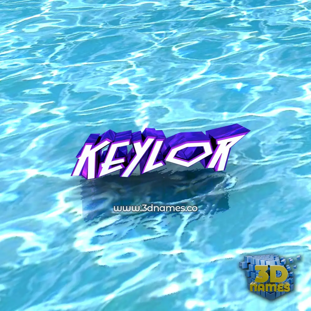 keylor in Water style - 3D name wallpaper