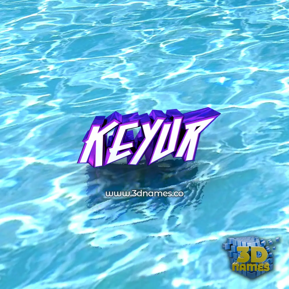 keyur in Water style - 3D name wallpaper
