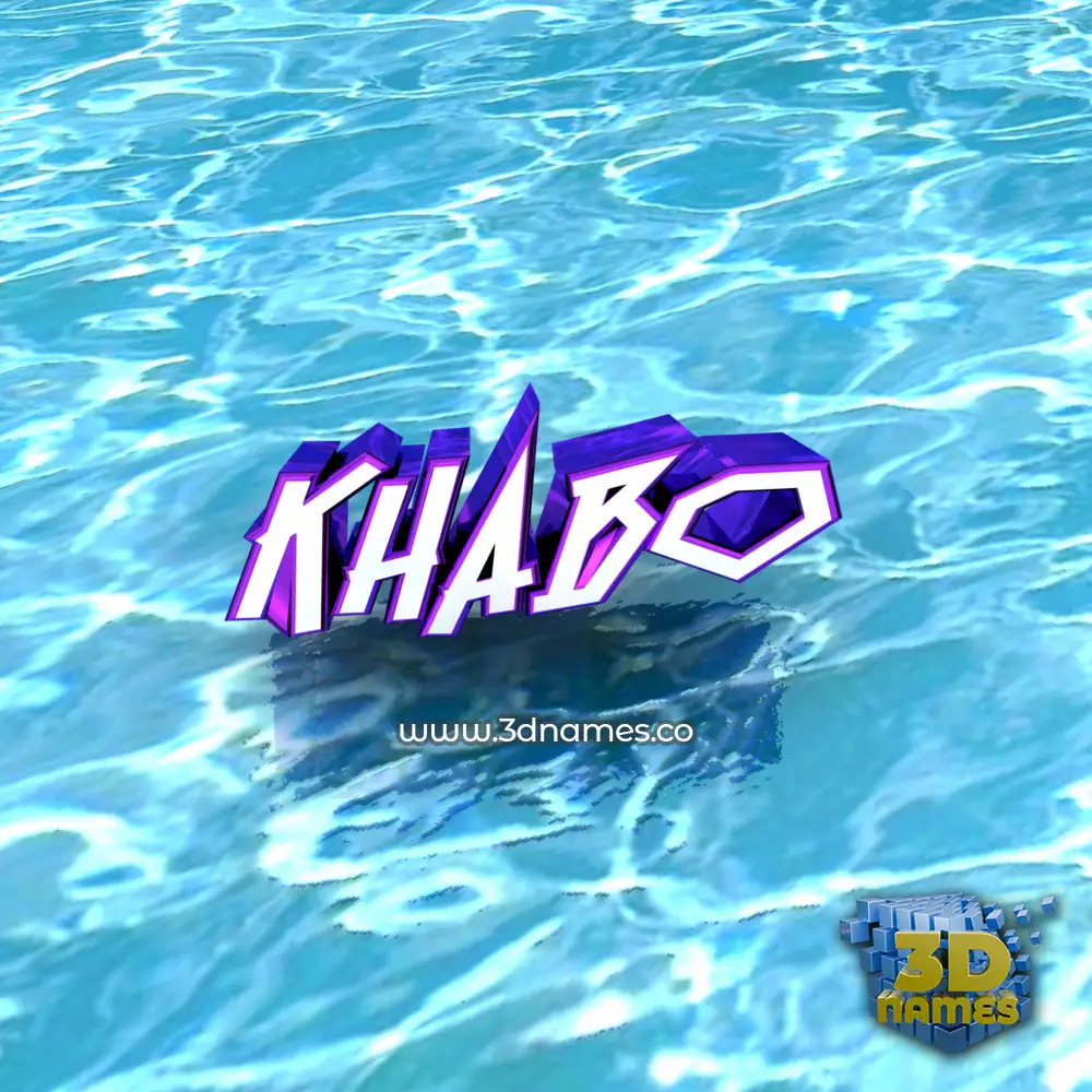 khabo in Water style - 3D name wallpaper