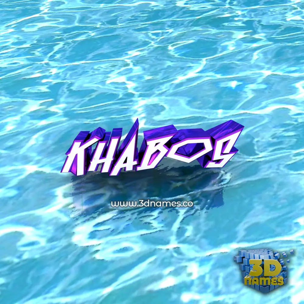 khabos in Water style - 3D name wallpaper