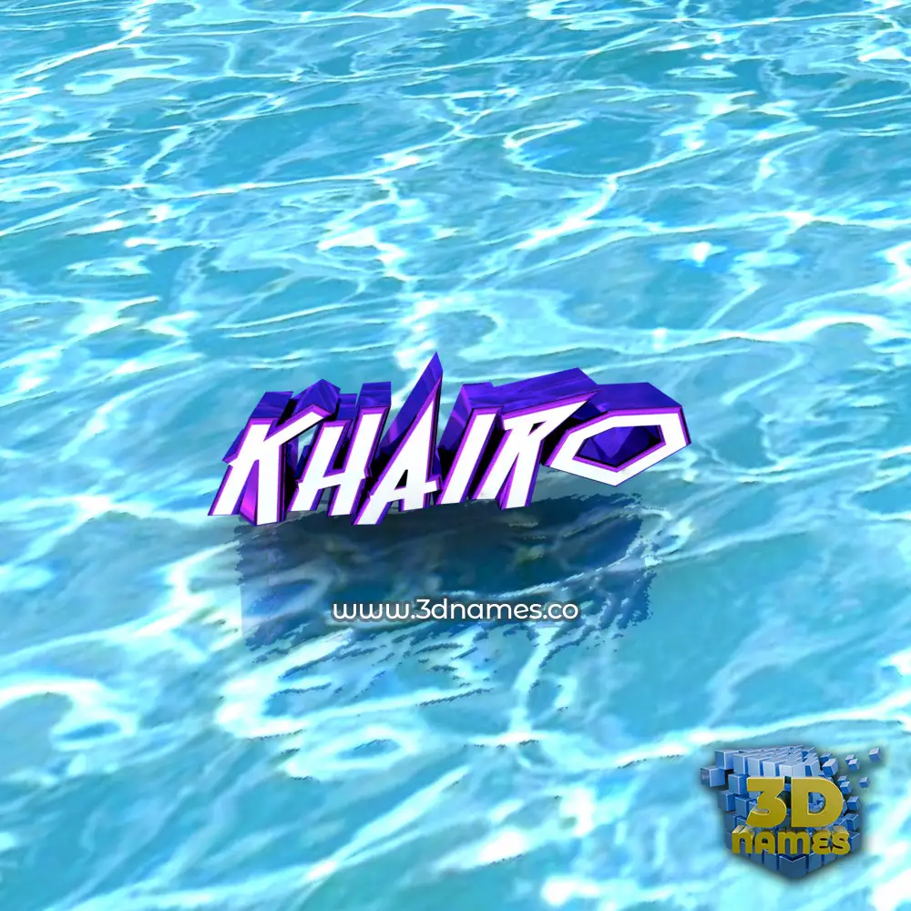 khairo in Water style - 3D name wallpaper