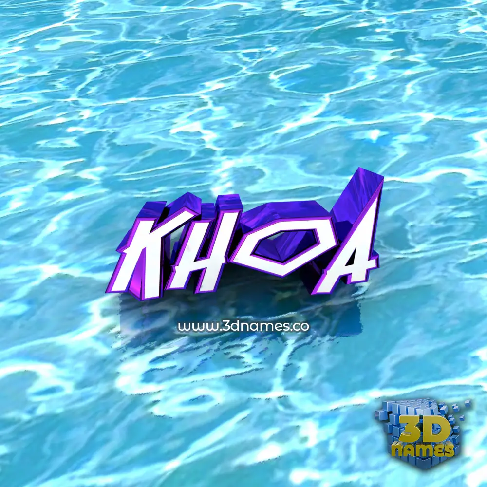 khoa in Water style - 3D name wallpaper