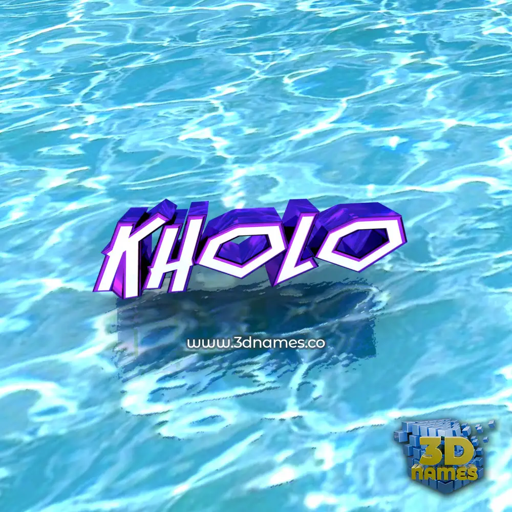 kholo in Water style - 3D name wallpaper