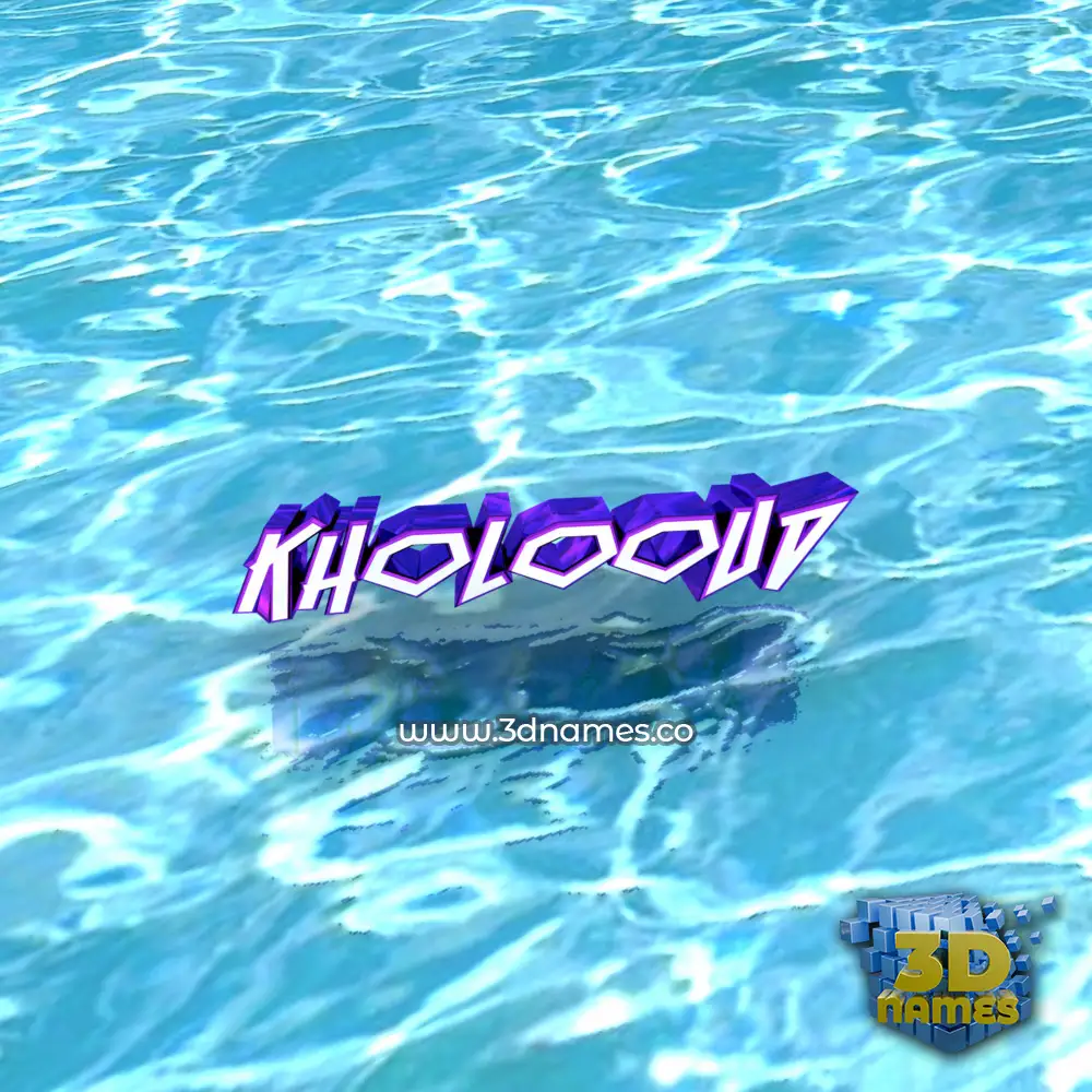 kholooud in Water style - 3D name wallpaper