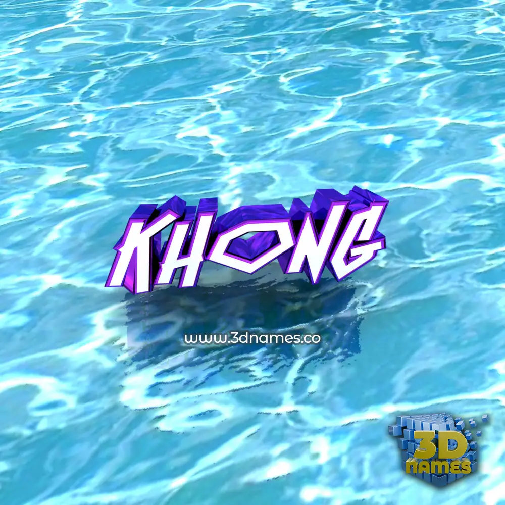 khong in Water style - 3D name wallpaper