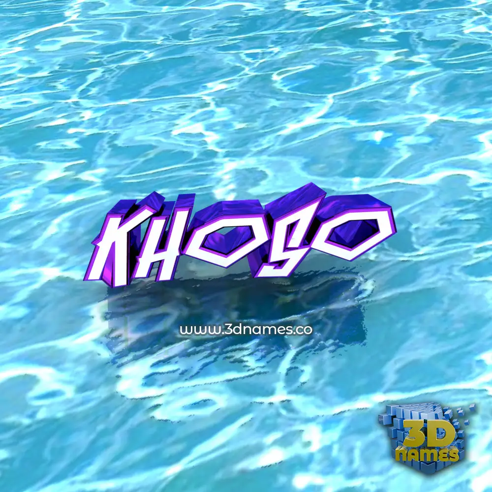 khoso in Water style - 3D name wallpaper