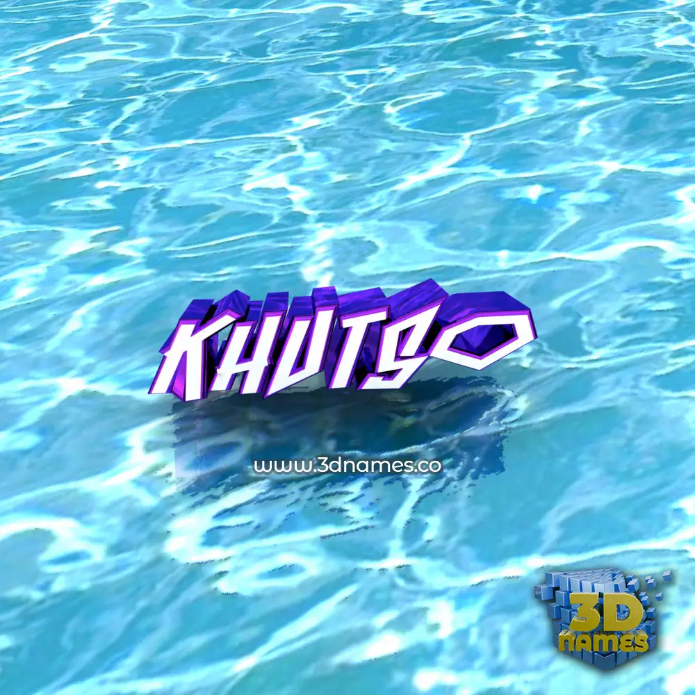 khutso in Water style - 3D name wallpaper