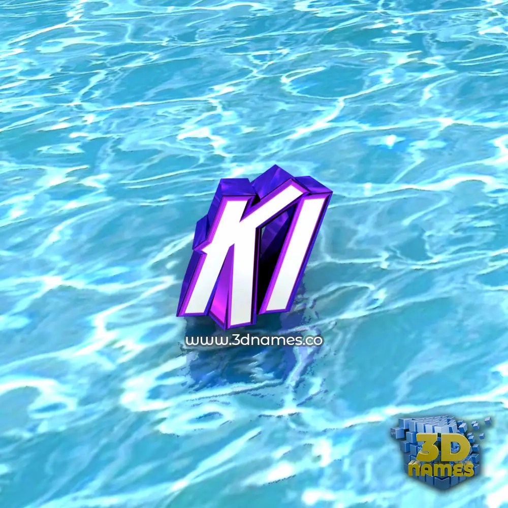 ki in Water style - 3D name wallpaper