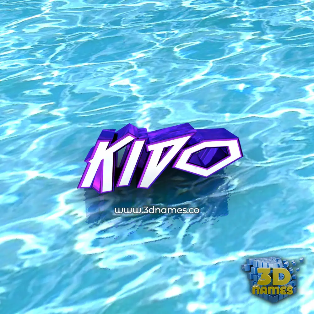 kido in Water style - 3D name wallpaper