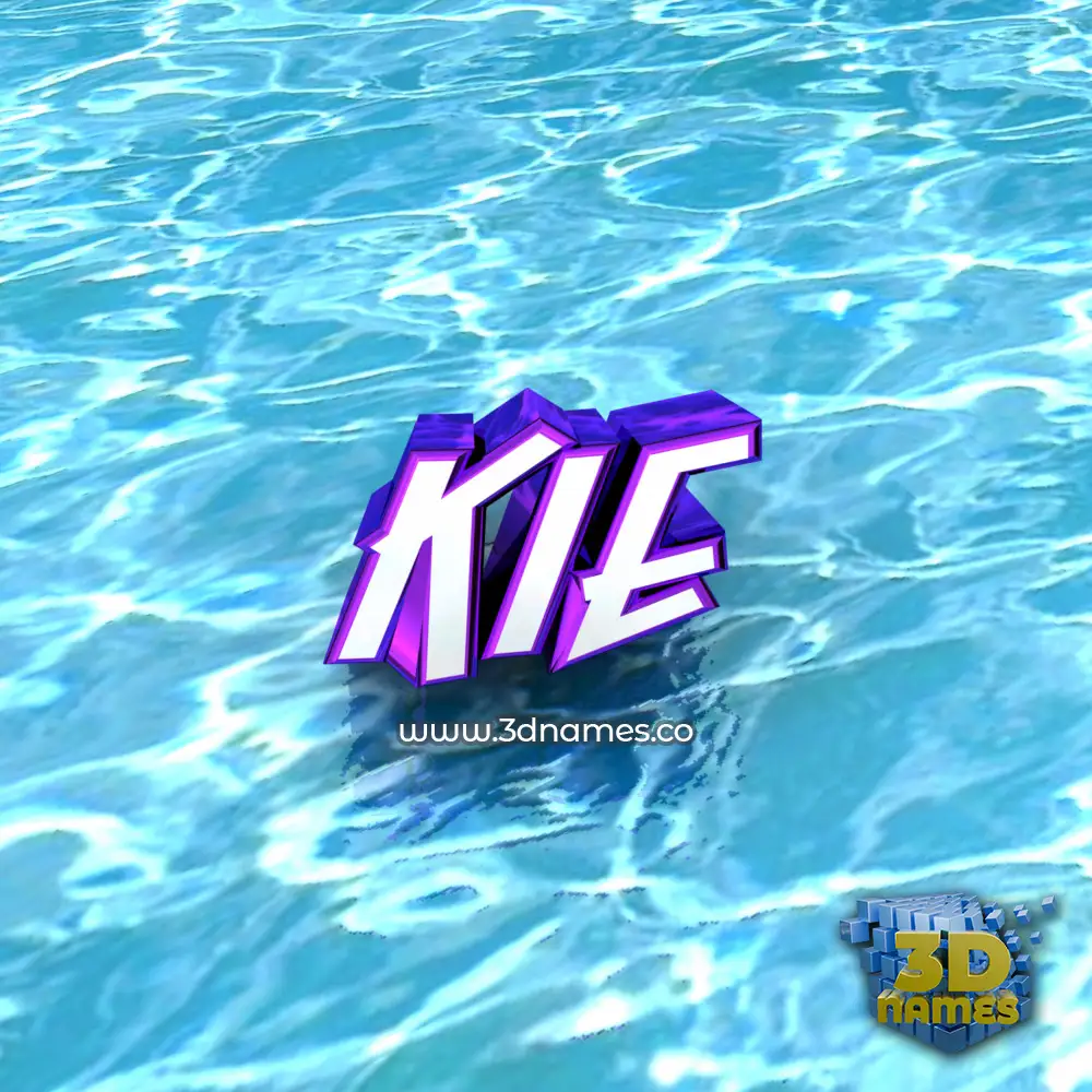 kie in Water style - 3D name wallpaper