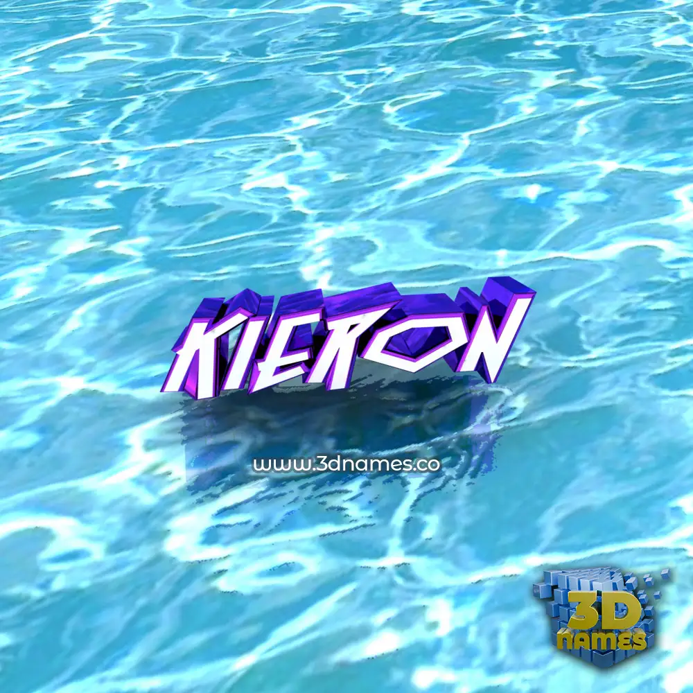 kieron in Water style - 3D name wallpaper