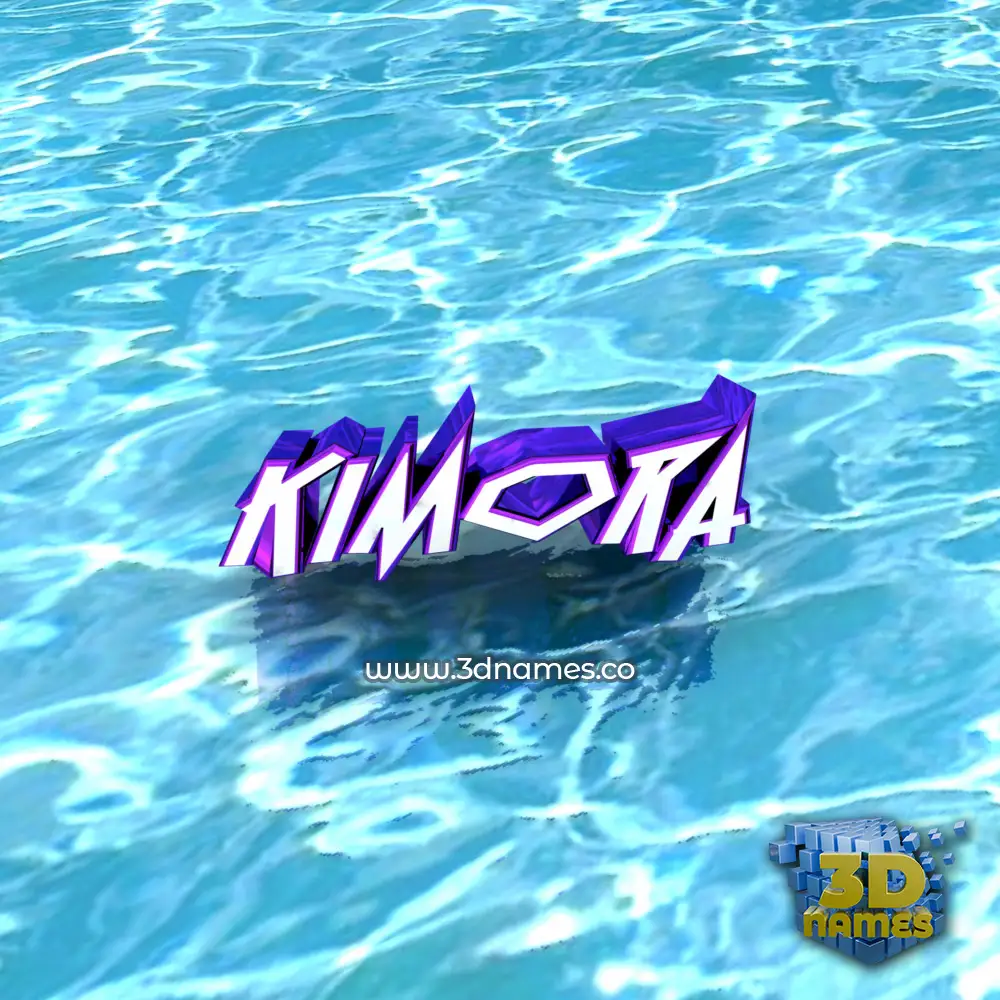 kimora in Water style - 3D name wallpaper