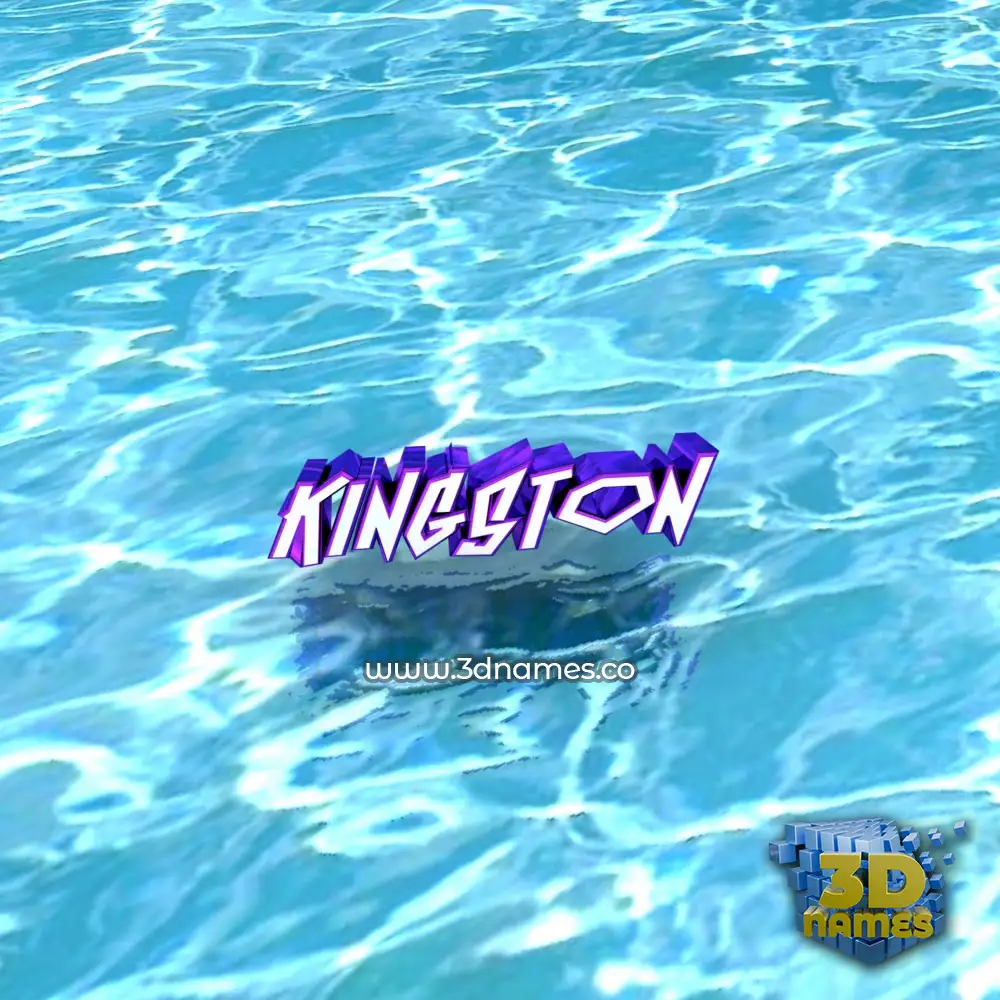 kingston in Water style - 3D name wallpaper