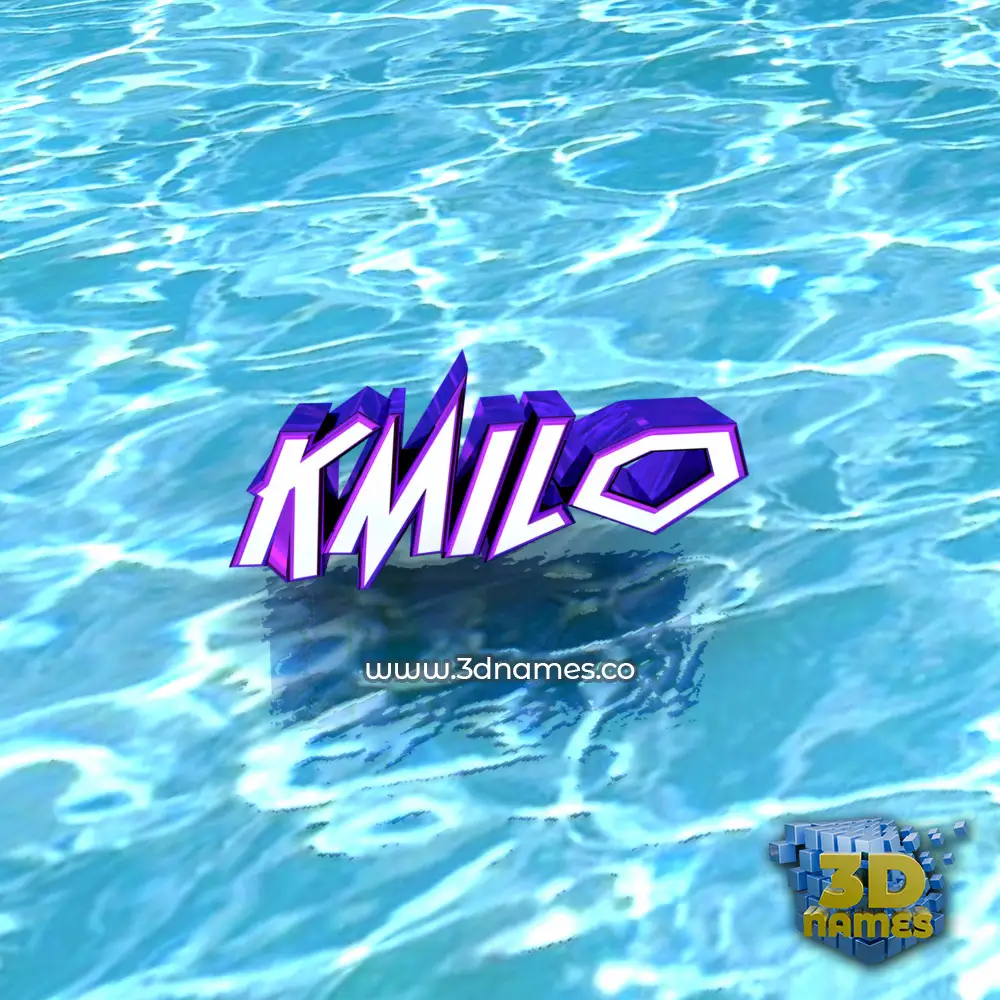 kmilo in Water style - 3D name wallpaper