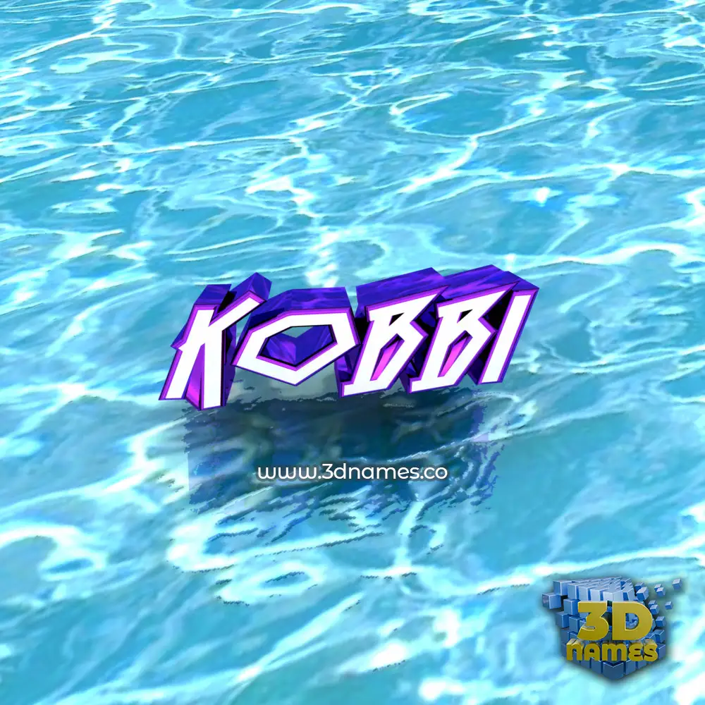 kobbi in Water style - 3D name wallpaper