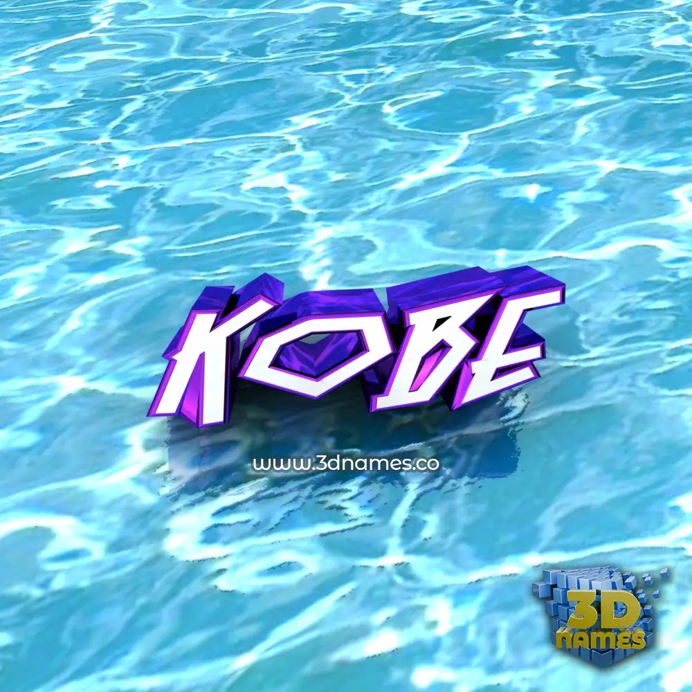 kobe in Water style - 3D name wallpaper