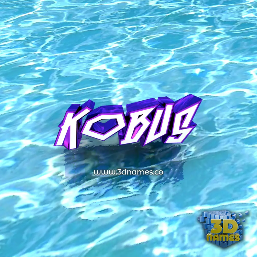 kobus in Water style - 3D name wallpaper