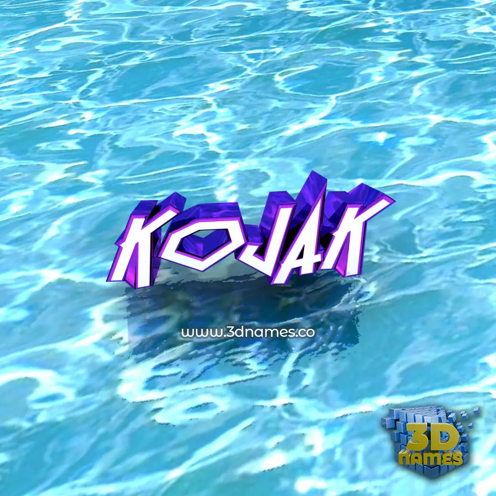 kojak in Water style - 3D name wallpaper