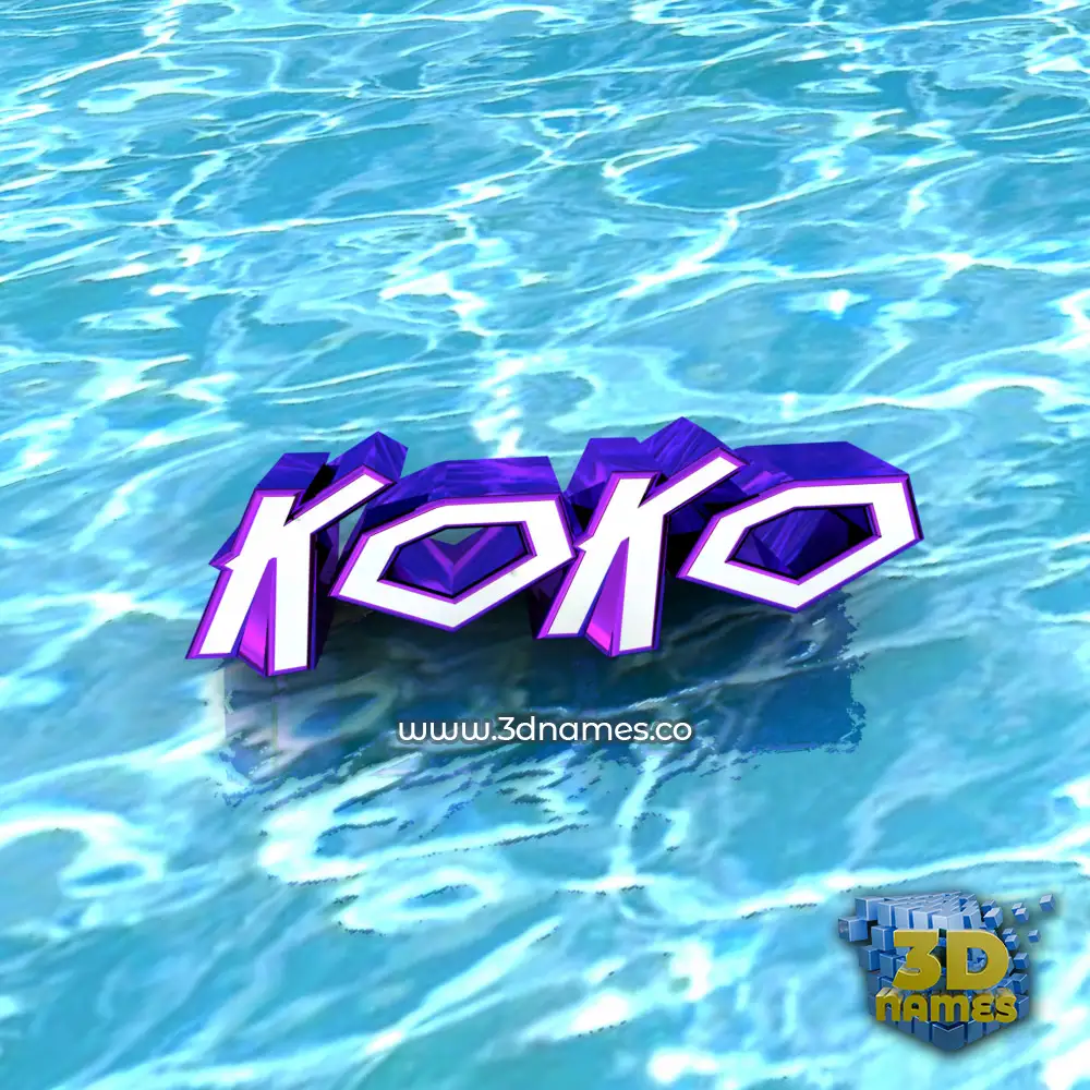 koko in Water style - 3D name wallpaper