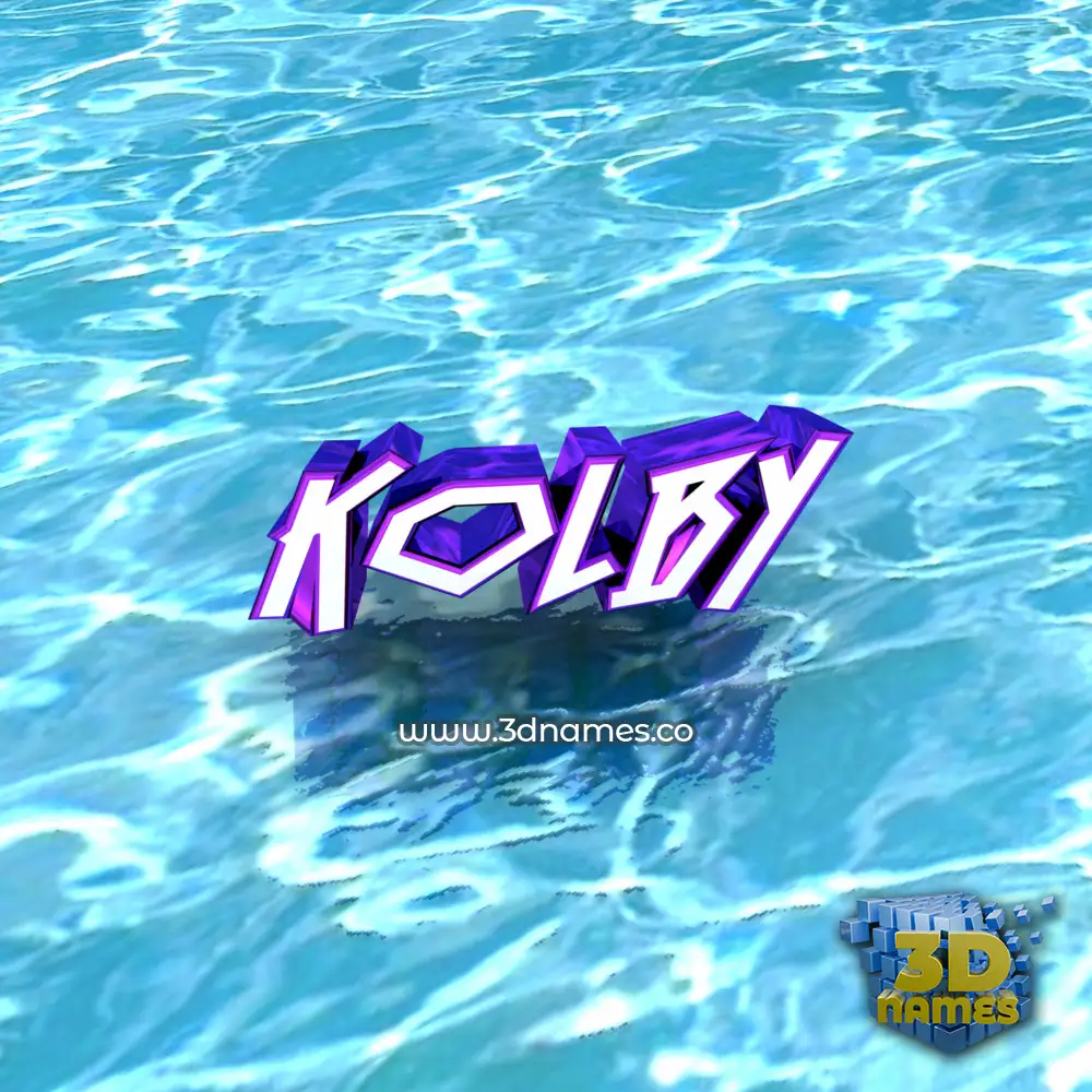kolby in Water style - 3D name wallpaper