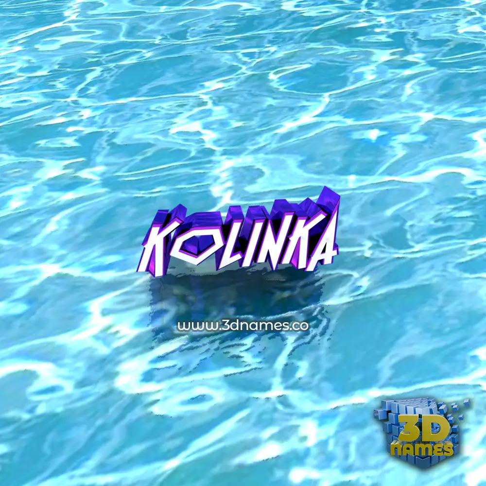 kolinka in Water style - 3D name wallpaper