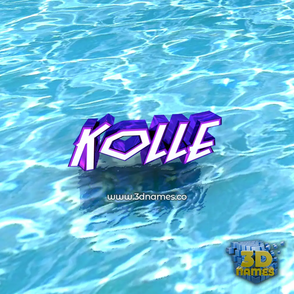 kolle in Water style - 3D name wallpaper