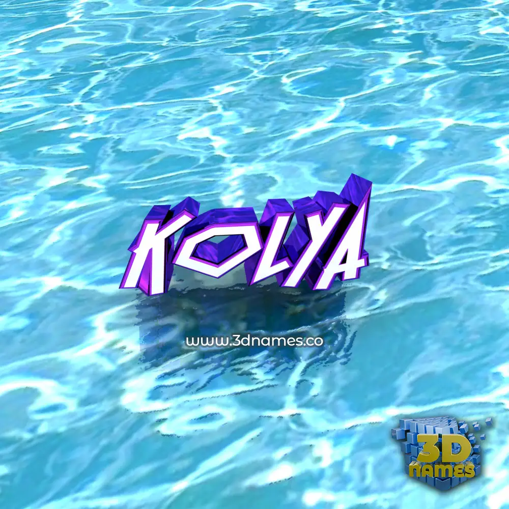 kolya in Water style - 3D name wallpaper