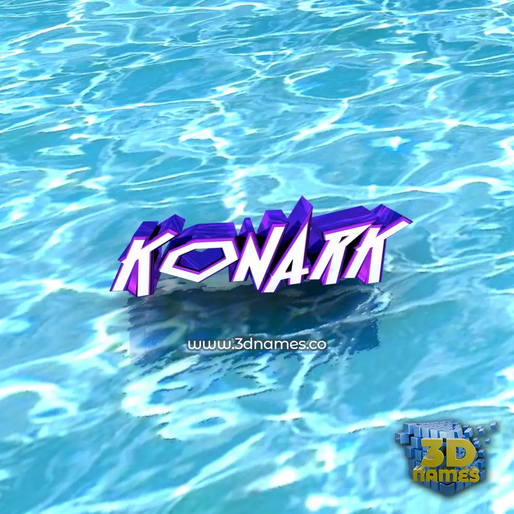 konark in Water style - 3D name wallpaper