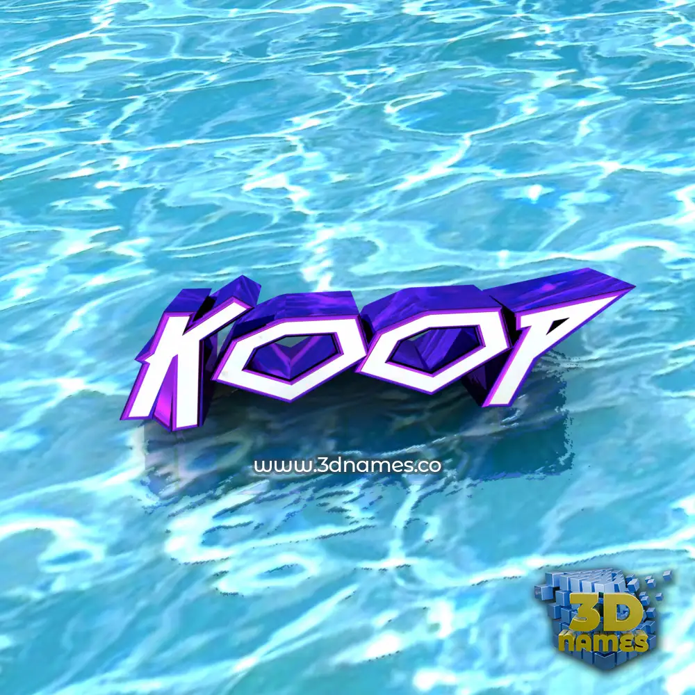 koop in Water style - 3D name wallpaper