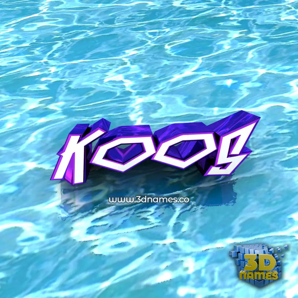 koos in Water style - 3D name wallpaper