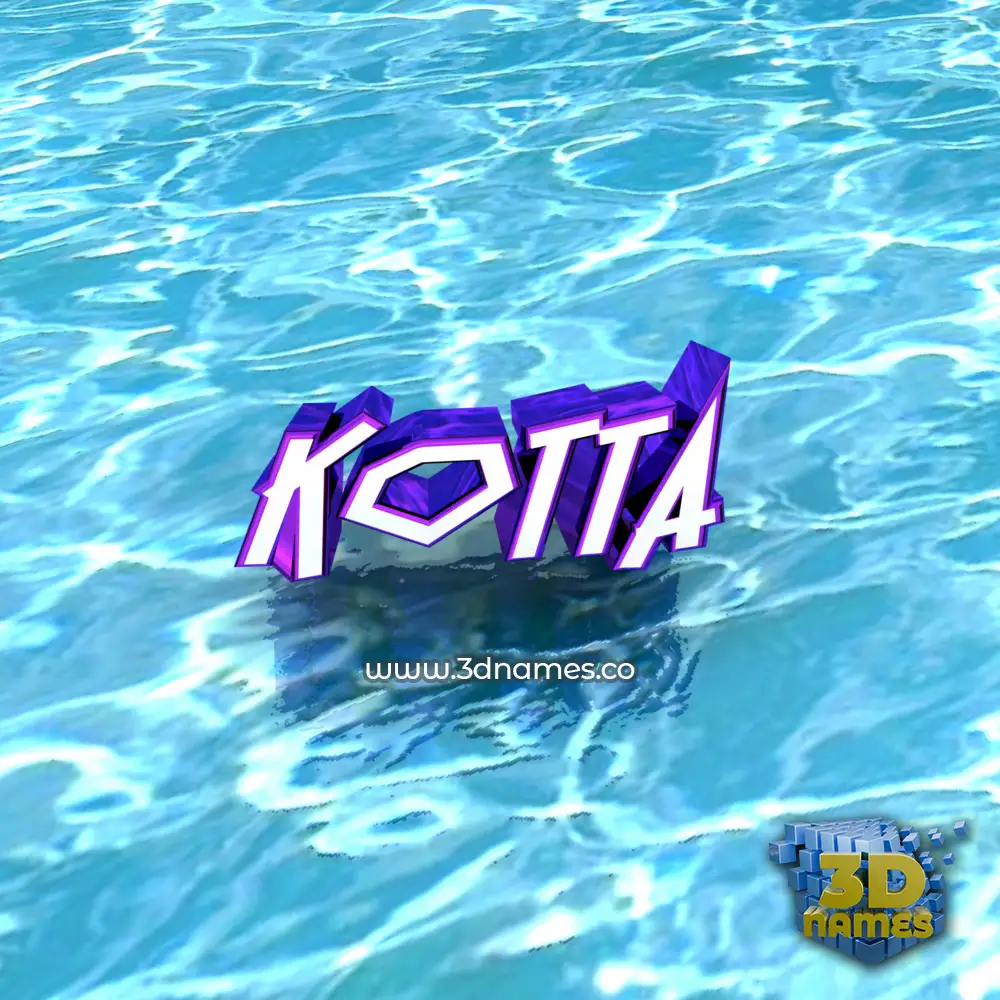 kotta in Water style - 3D name wallpaper