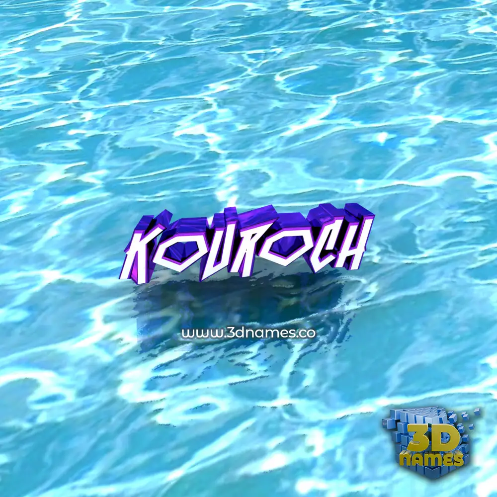 kouroch in Water style - 3D name wallpaper