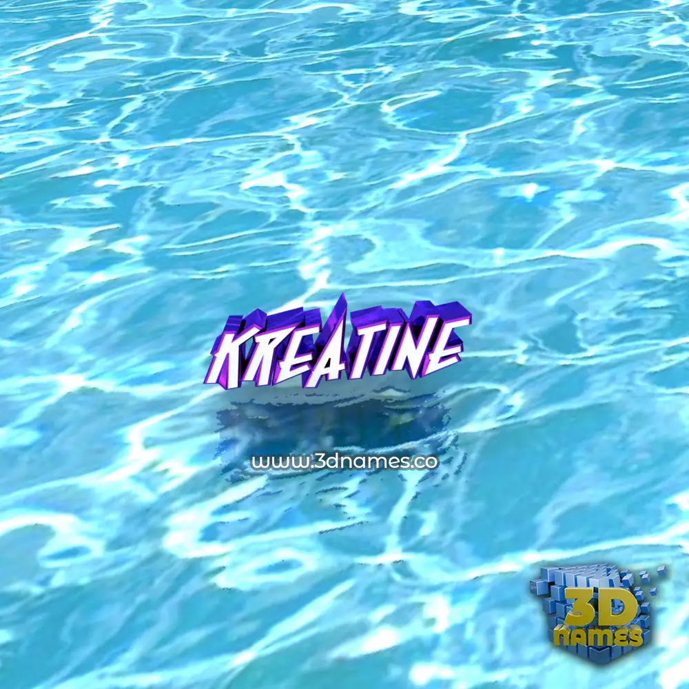 kreatine in Water style - 3D name wallpaper